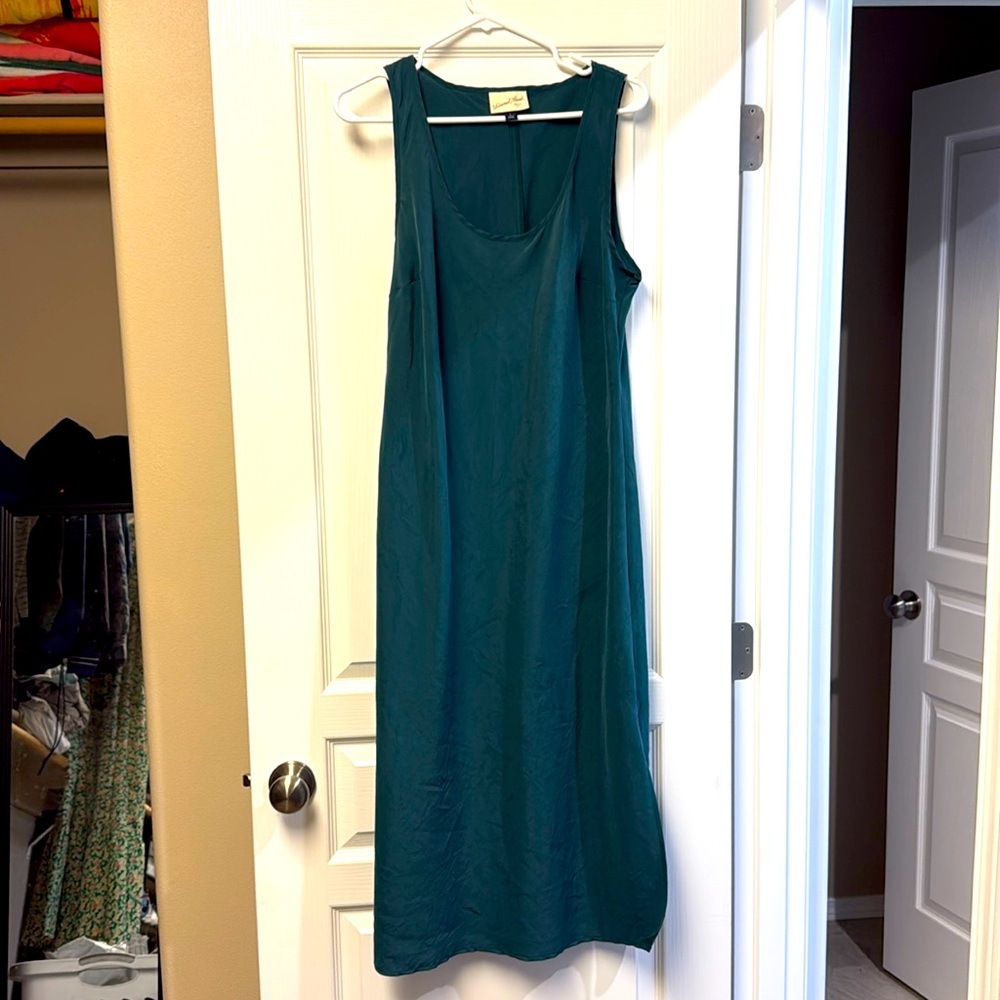 Teal midi dress